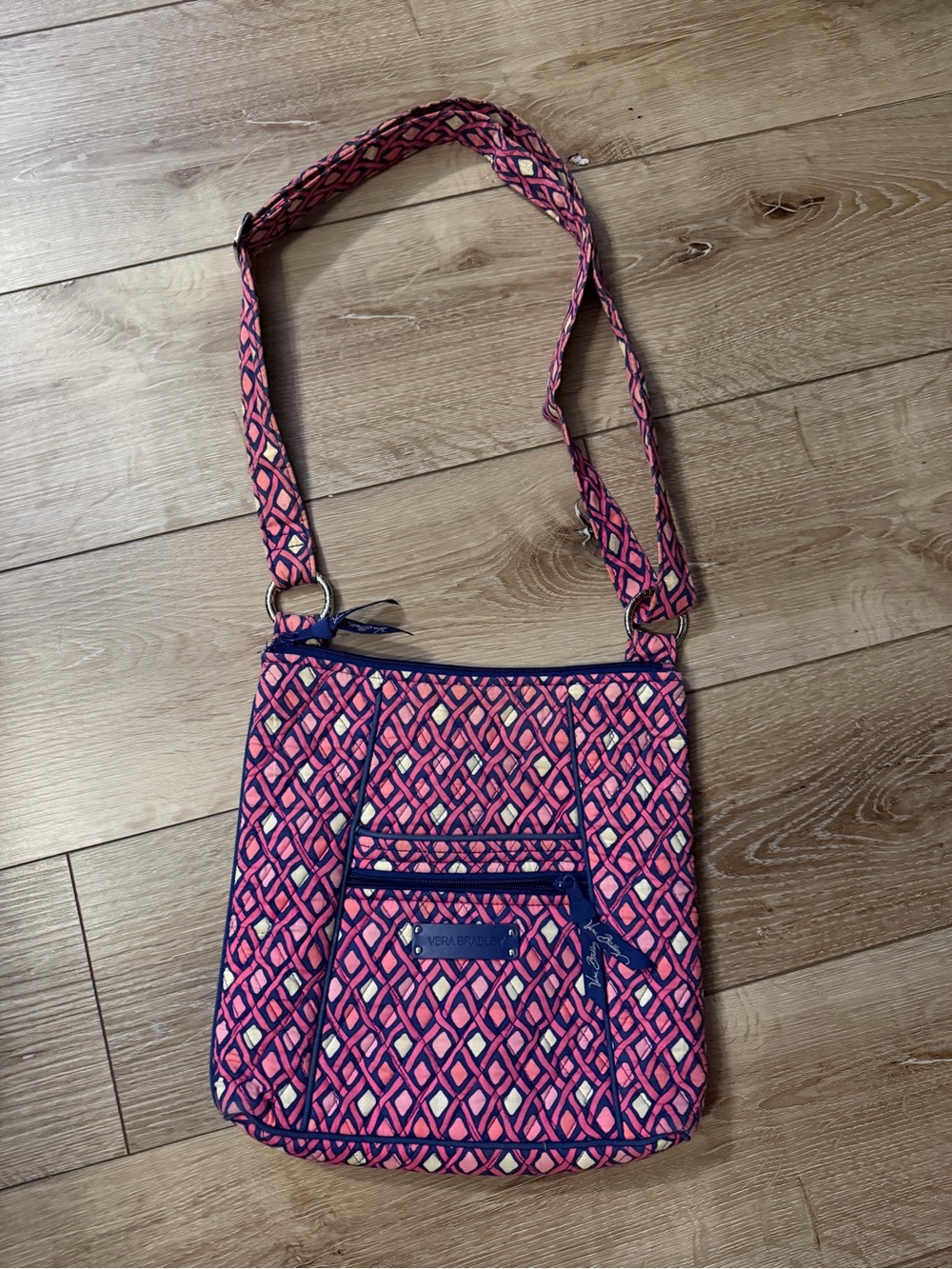 Vera Bradley Katalina Pink Retired Quilted Crossbody Shoulder Bag